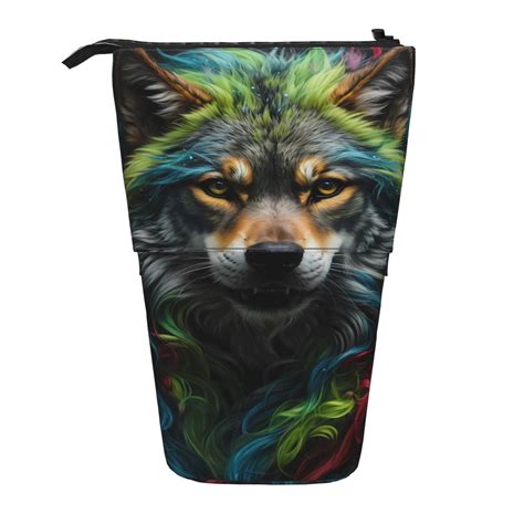 wolf metal pencil boxes|Pencil Holder Wolf .